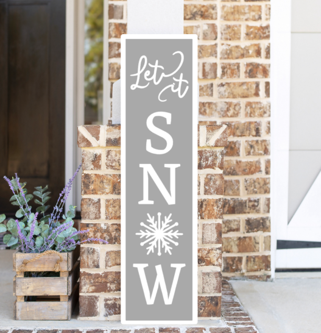 Let It Snow Porch Sitter