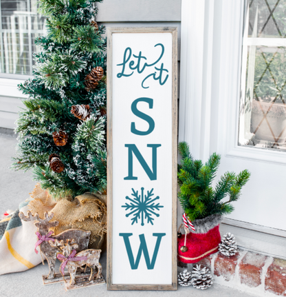 Let It Snow Porch Sitter