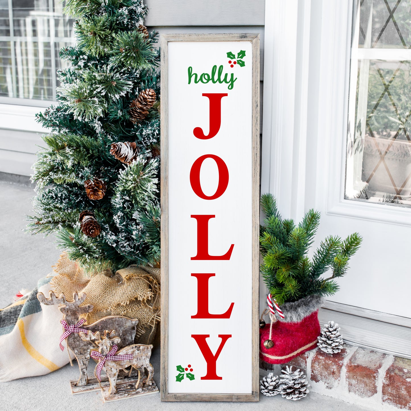 Holly jolly Porch Sitter