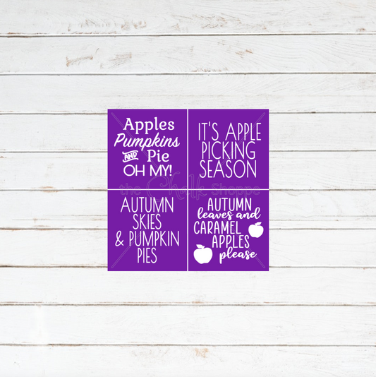 Apples & Pumpkins Tiered Tray Signs