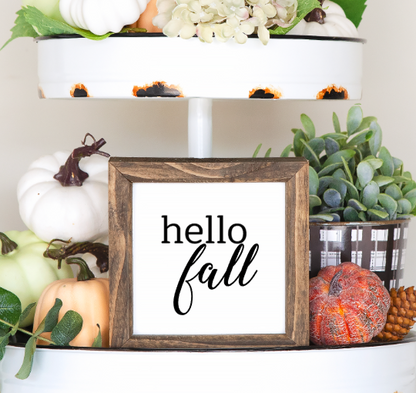 I Love Fall Tiered Tray Signs
