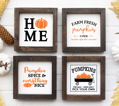 Pumpkin Tiered Tray Signs