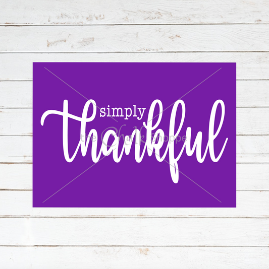 Simply Thankful Door Hanger