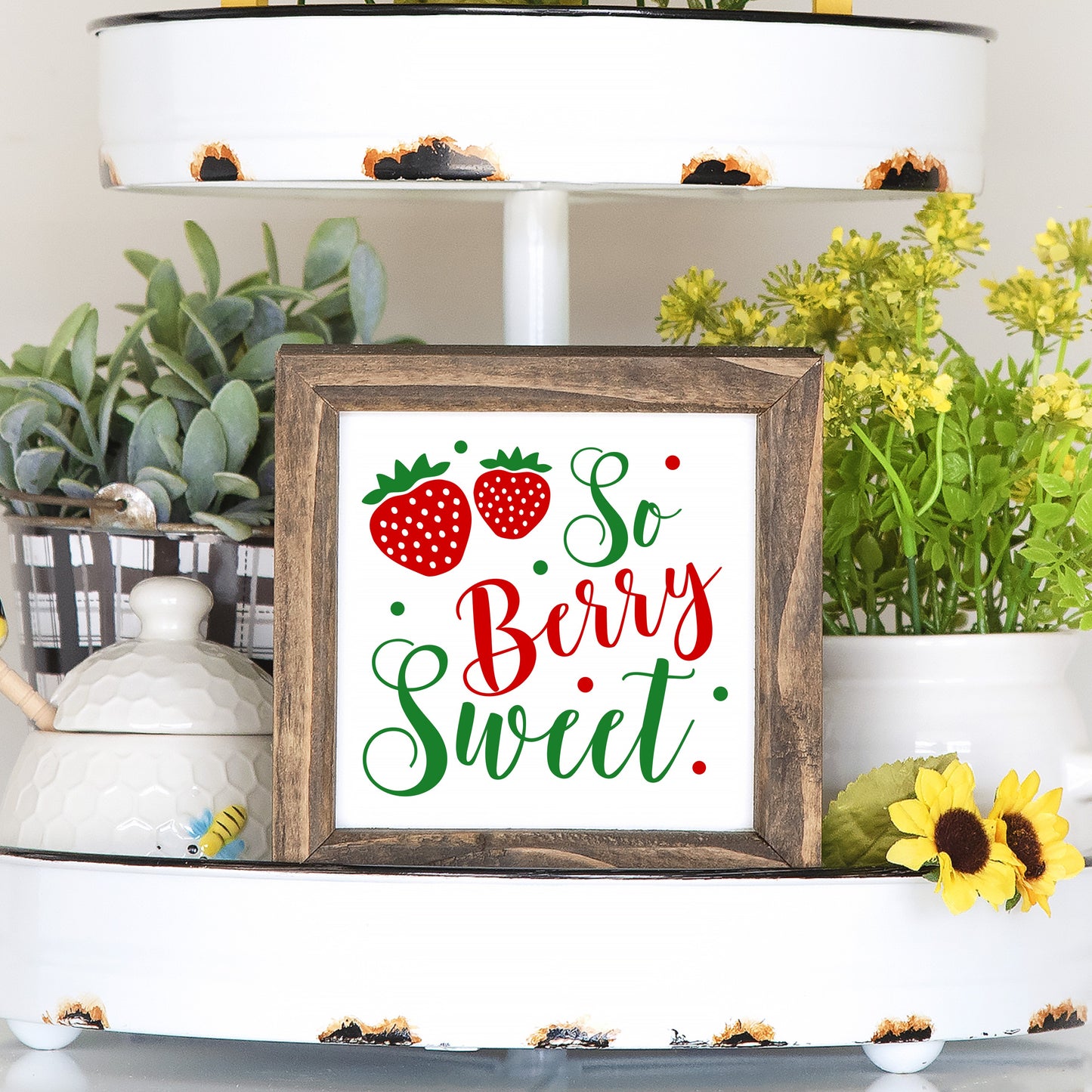 Strawberry Tiered Tray Signs