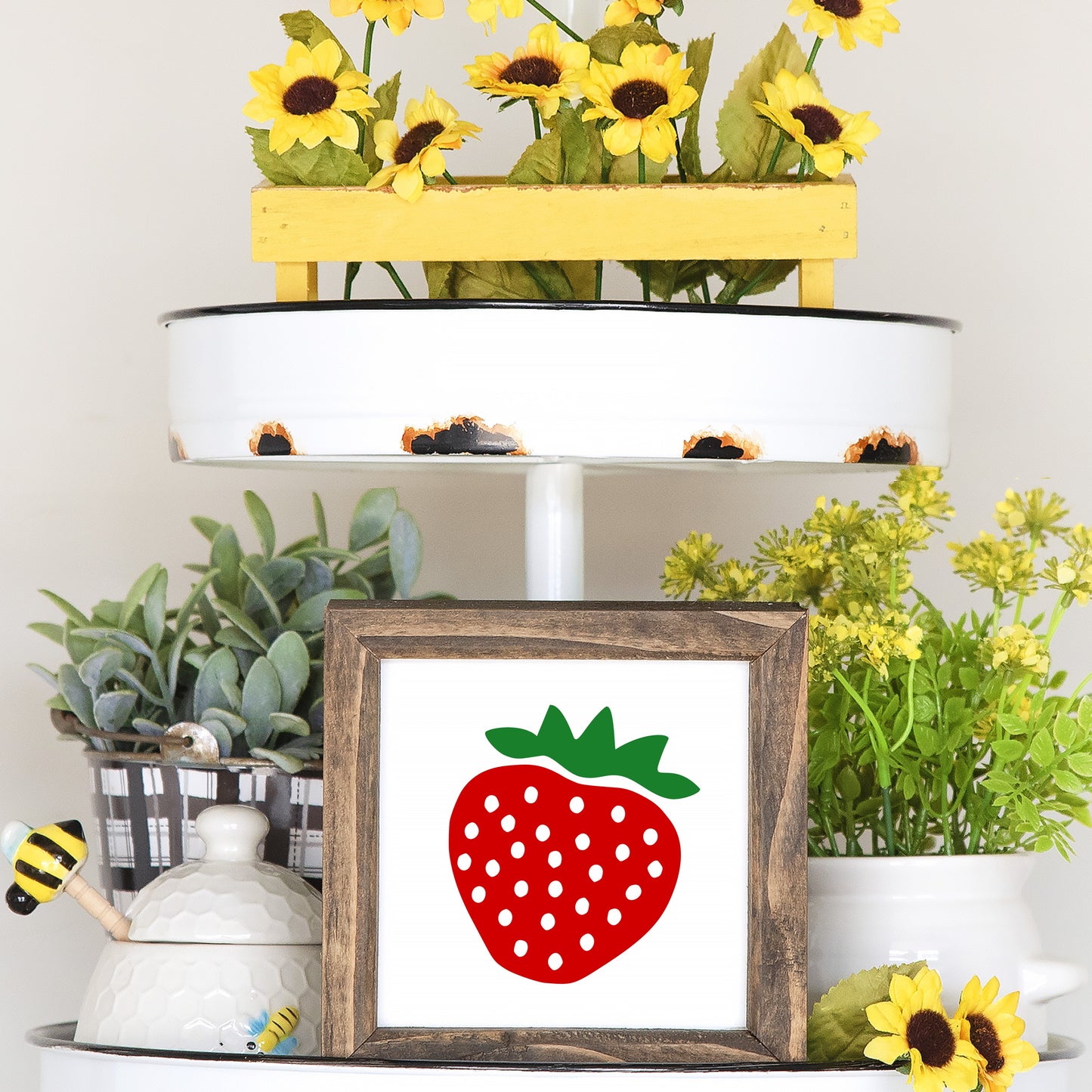 Strawberry Tiered Tray Signs