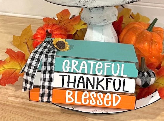 Grateful, Thankful, Blessed Mini Book Stack Kit