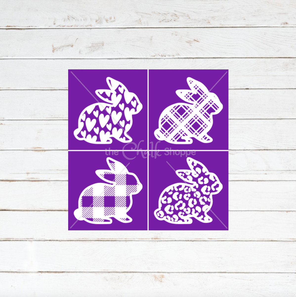 Patterned Bunnies Quad