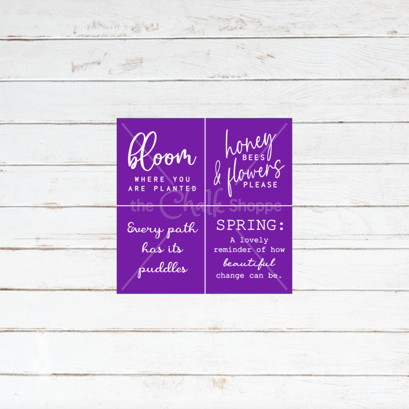 Spring Tiered Tray Signs