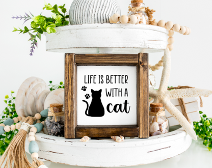 Cat Tiered Tray Signs