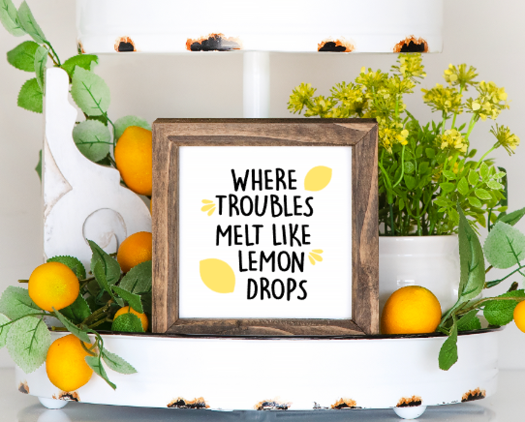 Lemon Tiered Tray Signs